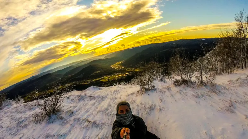 A still Kime pulled: the ridge at sunset
